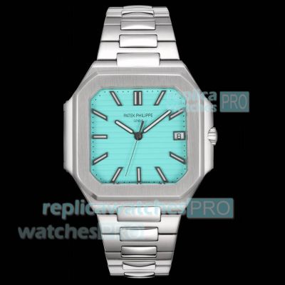 Patek Philippe Baby Blue Face Cubitus 5821 Super Clone Stainless Steel Watch 45mm 